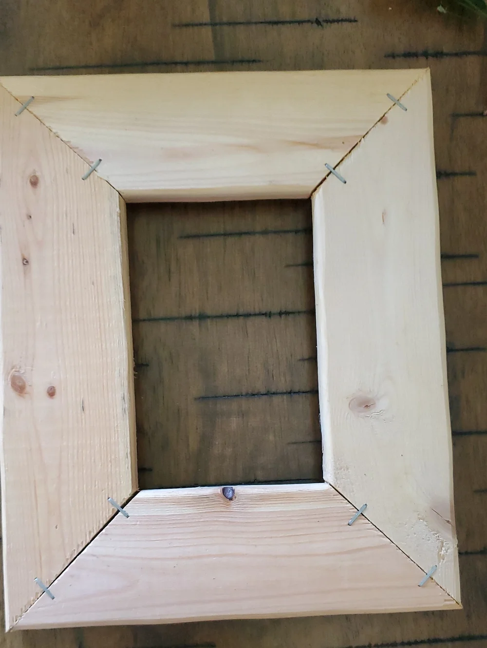Set of 5 Unfinished Rustic Wood Pine Picture Frames DIY Craft Gallery